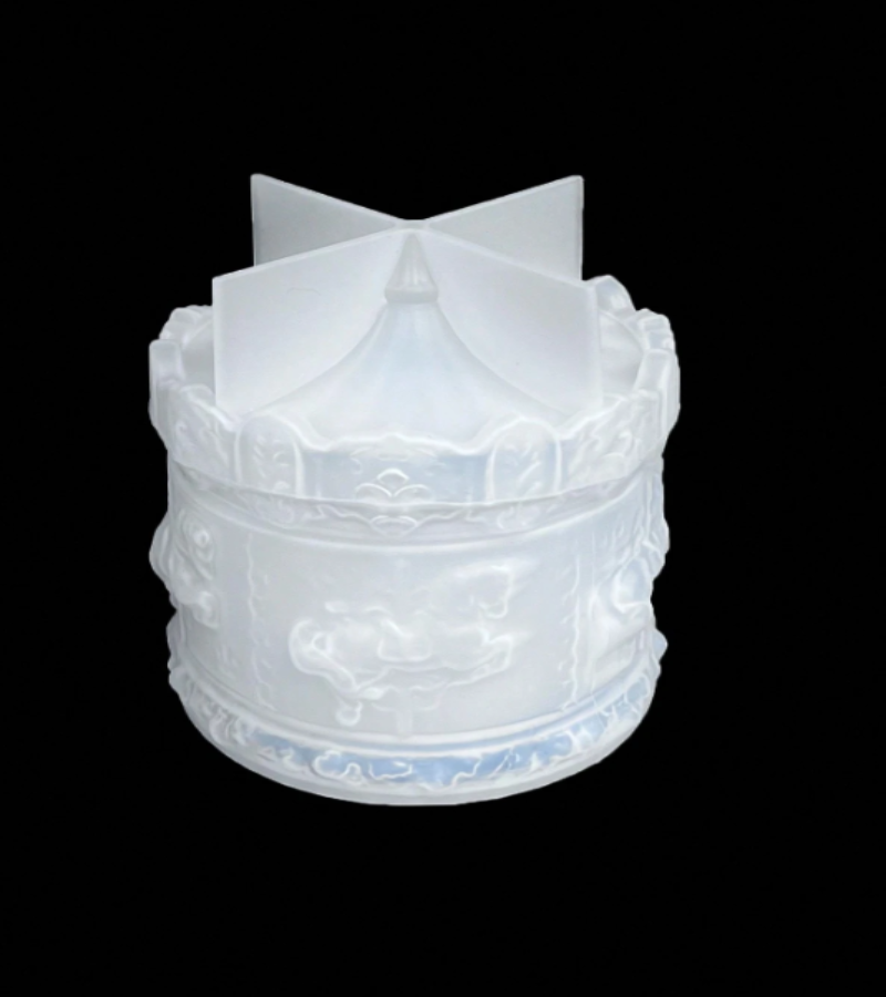 Carousel Storage Jar Silicone Mold With Lid