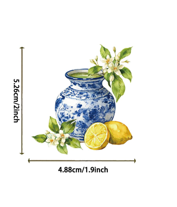 5-Pcs Lemon Series Transparent PET Stickers