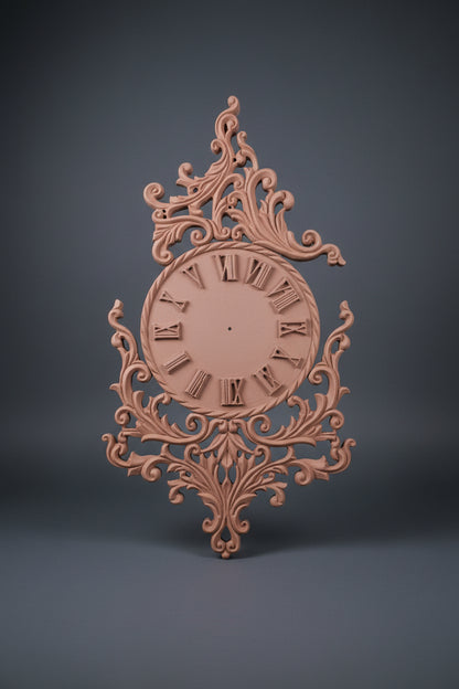 3D CNC-carved Wooden Wall Clock