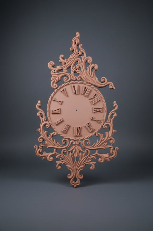 3D CNC-carved Wooden Wall Clock