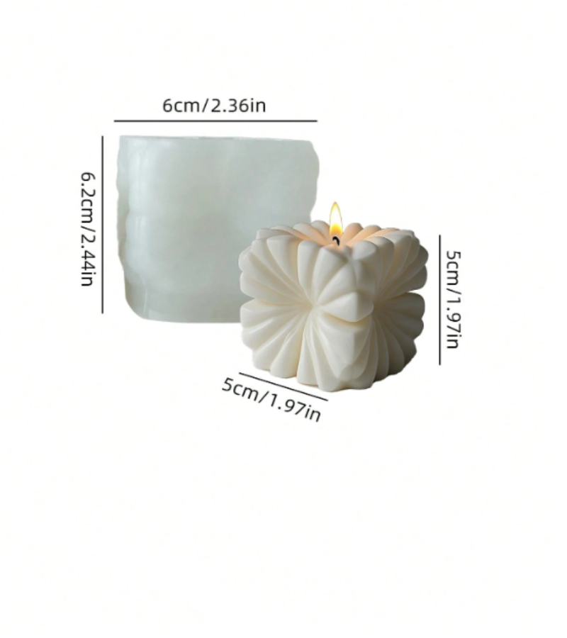 3D Cube Silicone Mold for Candle making