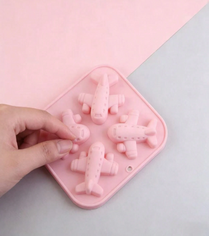 4-Cavity Airplane Shaped Silicone Mold