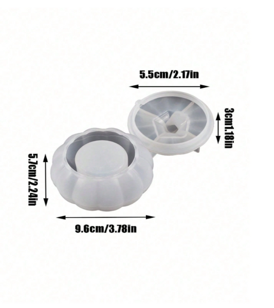 White silicone mold with black dimension