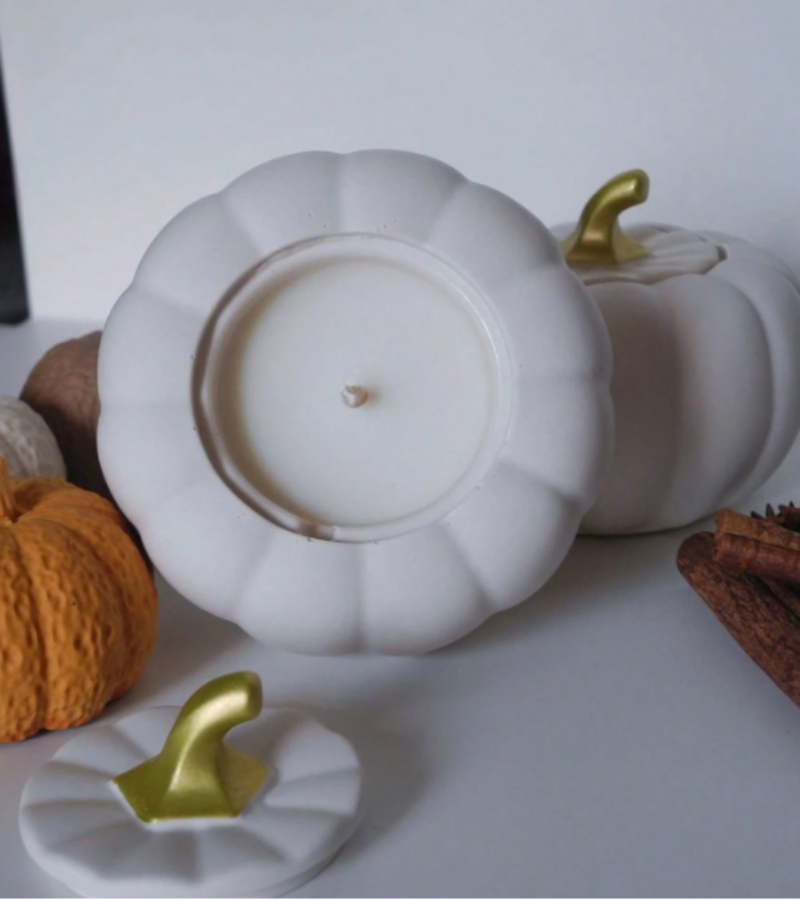 Pumpkin Shaped Silicone Mold - Container and Lid