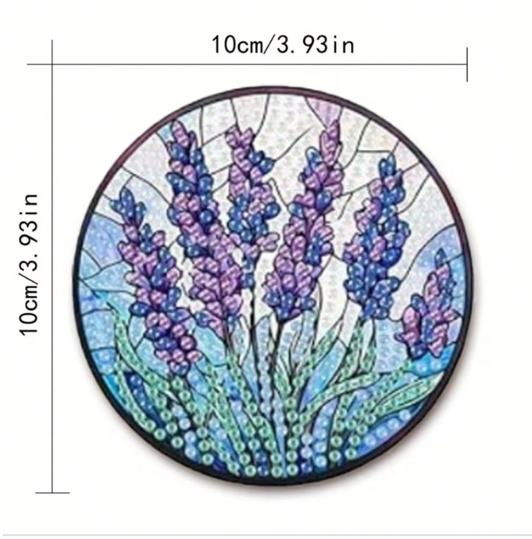 8pcs Floral Pattern Diamond Painting Coaster Set